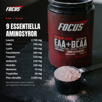 EAA + BCAA: alla 9 essentiella aminosyror per portion